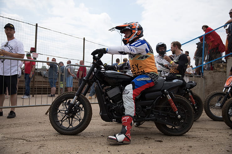 a bike waits to go out on track at Dirt Quake 2017