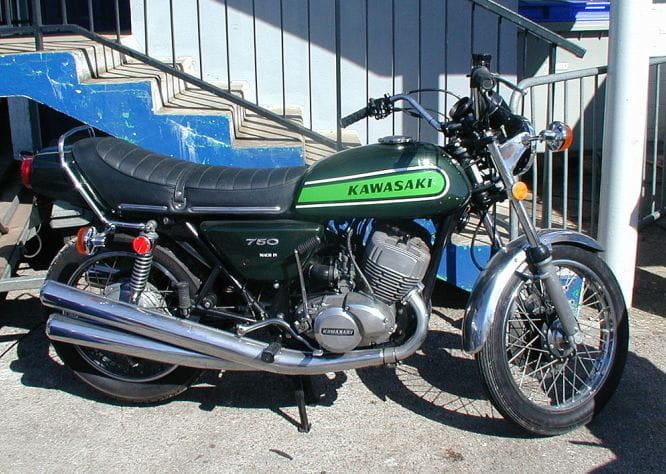 Kawasaki's original H2, the 750cc Mach IV
