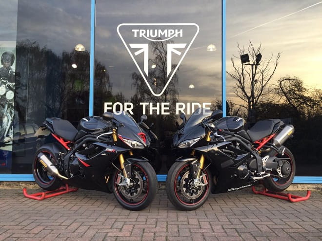 Seeing double! Two of the Triumph Daytona's at Pure Triumph.