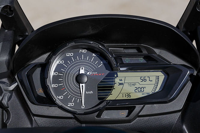 BMW C650 Sport clocks