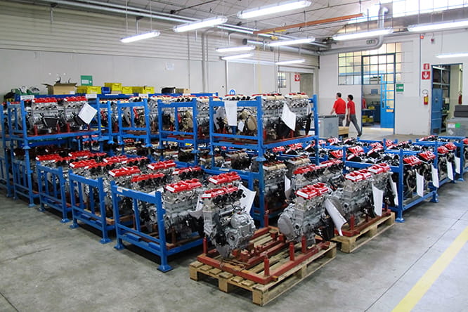 1000cc F4 engines waiting for their homes