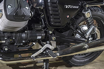 744cc aircooled twin of the shaft-driven Moto Guzzi