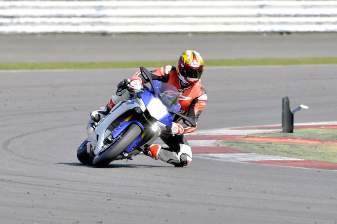Bike Social's Marc Potter on an R1 at Silverstone last year