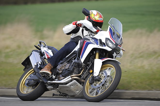 The Africa Twin is a fantastic all-rounder. It can do this, or tour, or go off-road.