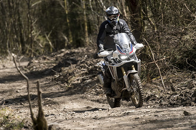 The light clutch, 94bhp and long suspension travel are a ideal combination to cover the Welsh trails