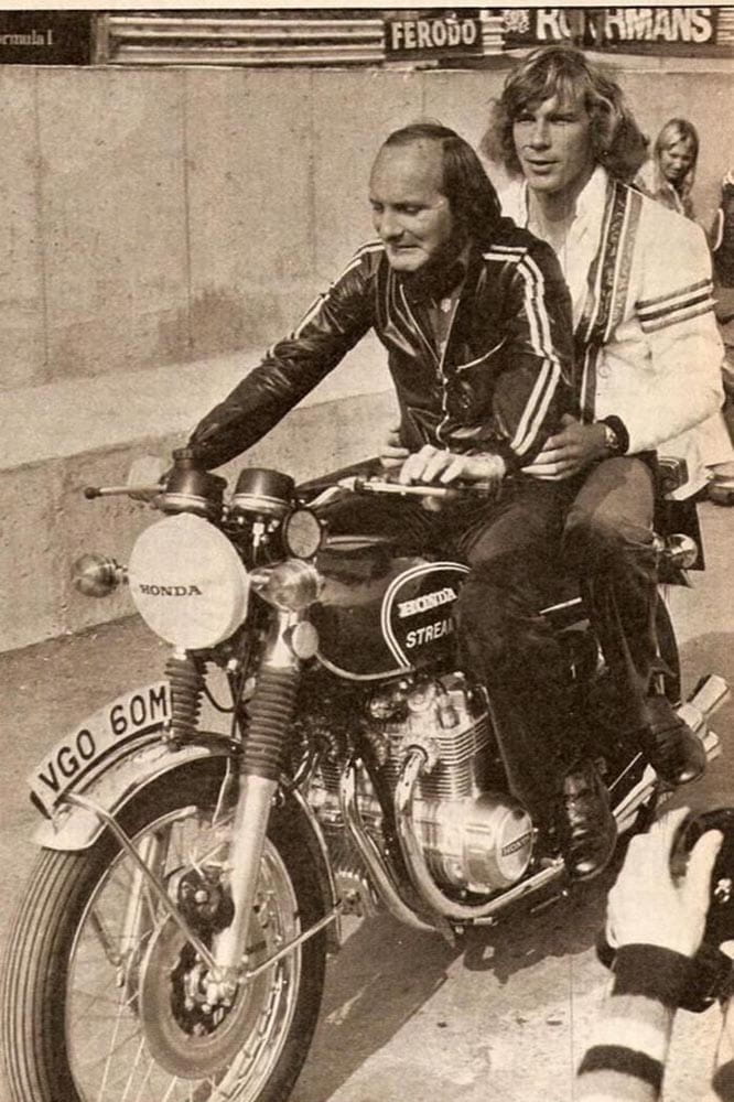 He wasn't called 'Mike the Bike' for nothing. Pictured here with 'Hunt the Shunt'