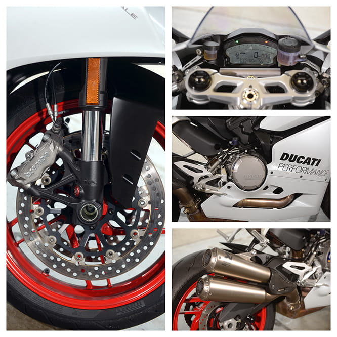 959 Panigale in detail including the Akrapovic exhaust