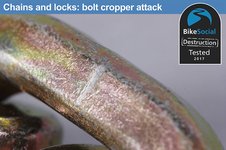 Abus Granit Power Chain 37 after bolt cropper attack