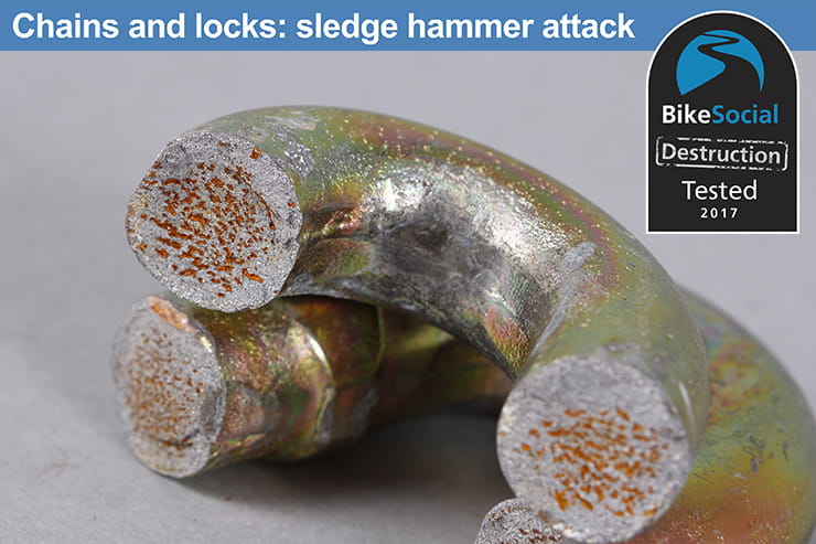  Tested: Squire Samson with SS80CS padlock after a sledge hammer attack