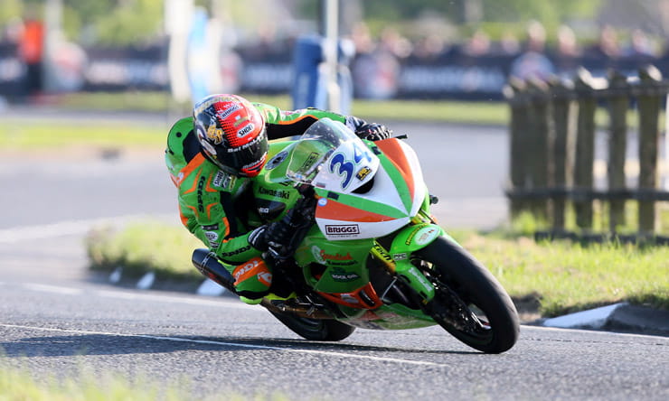 Alistair Seeley races at the North West 200 motorcycle races