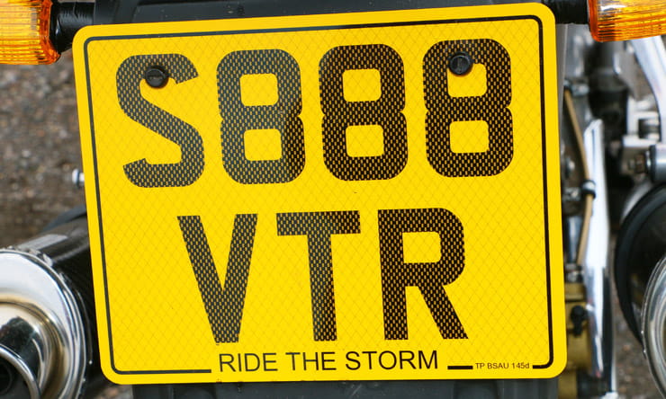 Honda VTR1000 FireStorm: 20th Anniversary Owners’ Meet registration plate