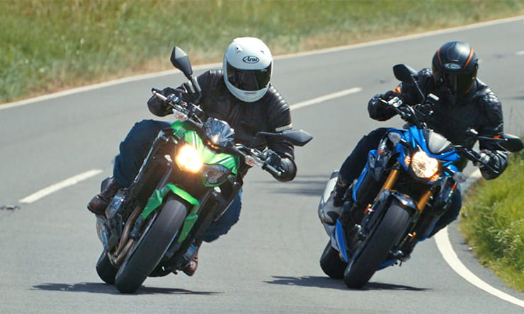 Z900 and GSX-S750 riding