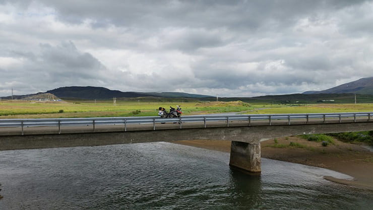 A bridge over an Icelandic river