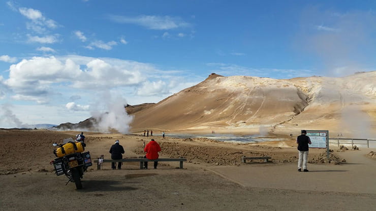 Steaming geyser in Iceland 