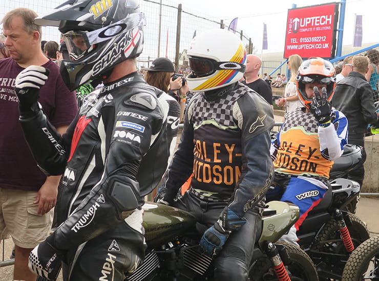 Riders look tired after a race at Dirt Quake 2017
