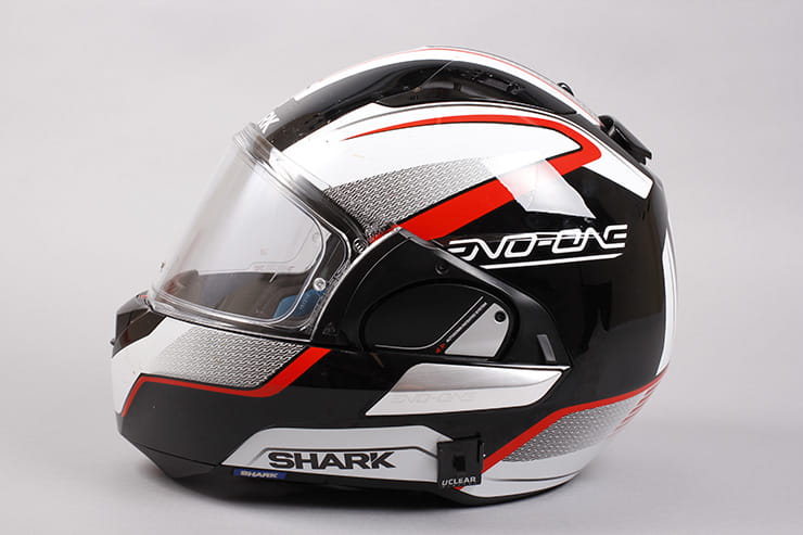 Evo-One motorcycle helmet side view visor closed