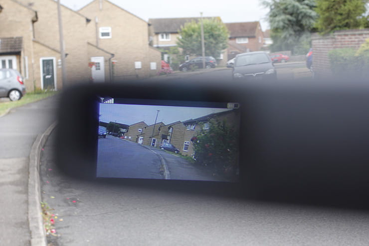 A riders eye view of the Zona rear view camera