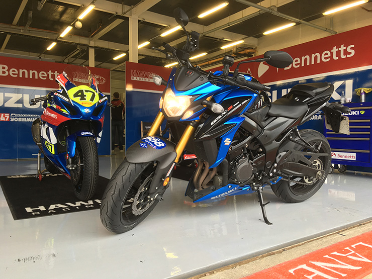 GSX-S750 with race Bennetts Silverstone