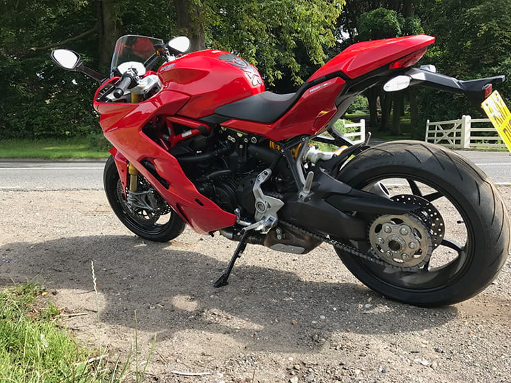 2017 Ducati Supersport S parked in a rural carpark