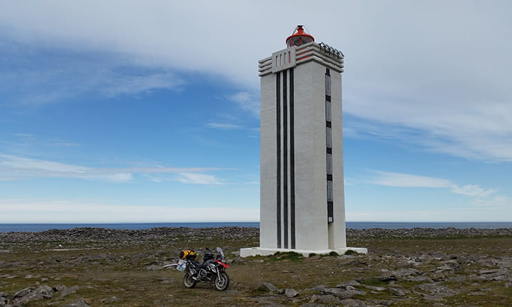 The lighthouse at the very top