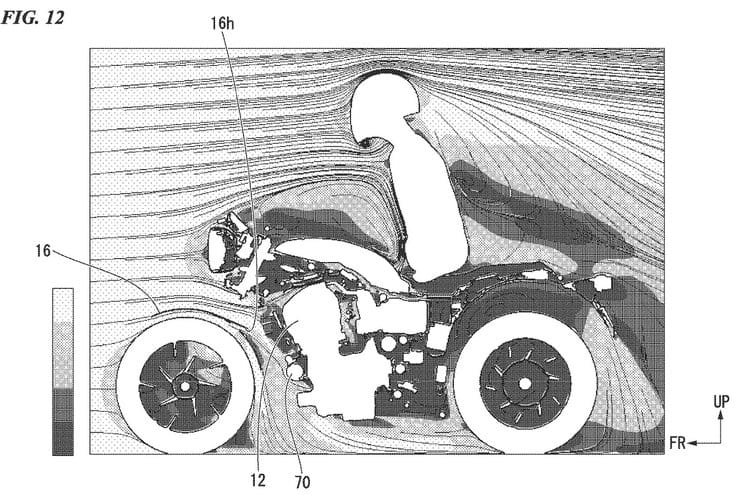 Honda CB1100 patent drawing
