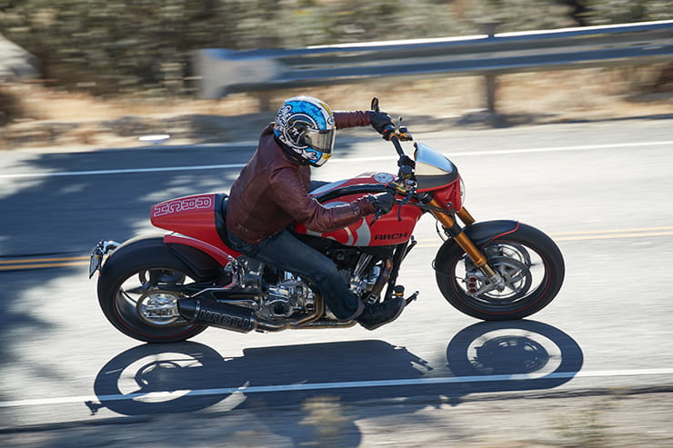 We ride the heavily revised, 2032cc ARCH KRGT-1 in California.