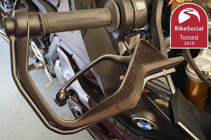 Full review of the Evotech-Performance Hand Guard Protectors; beyond adding strength, they also add weight, reducing bar vibration on the BMW S1000XR…