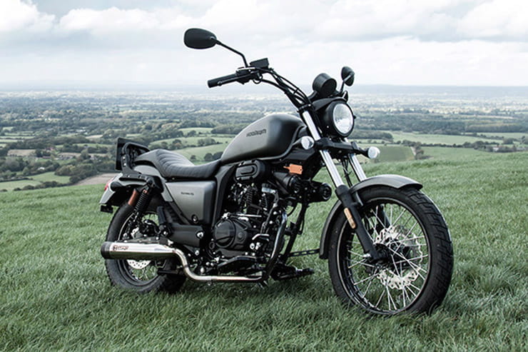 Like a mini-Harley Sportster, this £2200 125cc cruiser has plenty of attitude