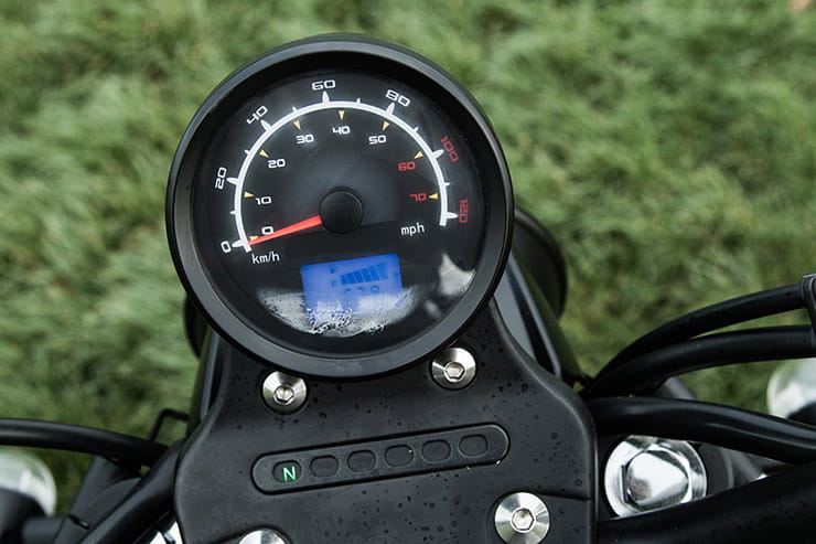 Like a mini-Harley Sportster, this £2200 125cc cruiser has plenty of attitude