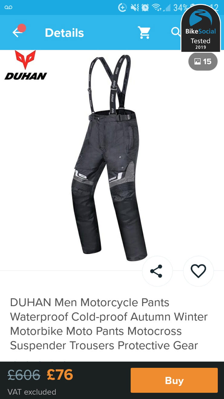 Tested: Duhan textile motorcycle trousers Review