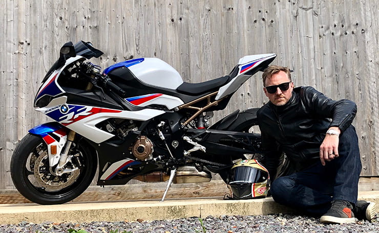 Mann poses with 2019 BMW S1000RR