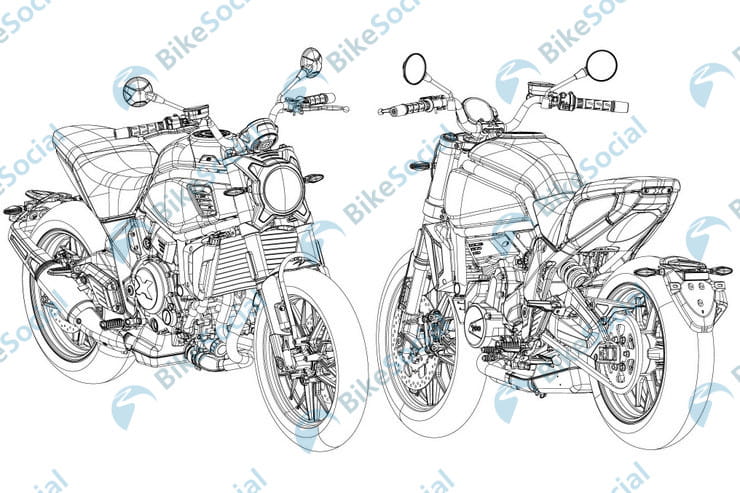 CFMoto 700cc twin revealed in design drawings