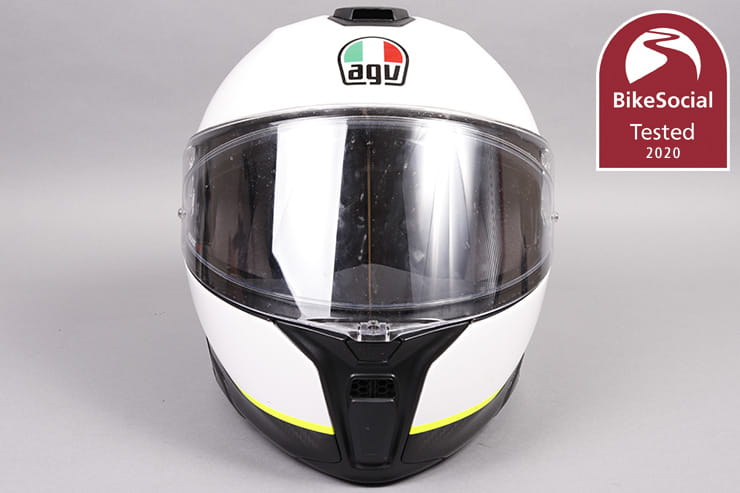 Tested: AGV Sport Modular flip-front helmet review. Can it beat the Shoei Neotec II and the Schuberth C4 Pro as the best flip-up lid?