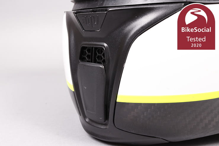 Tested: AGV Sport Modular flip-front helmet review. Can it beat the Shoei Neotec II and the Schuberth C4 Pro as the best flip-up lid?