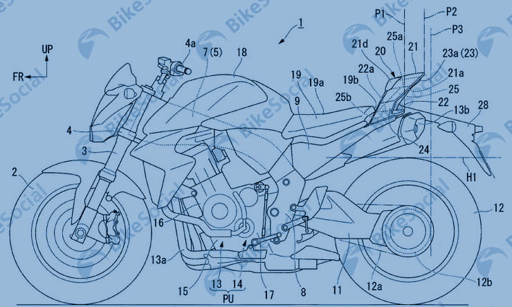 Honda patent shows unusual tail-end treatment to reduce drag and gain downforce