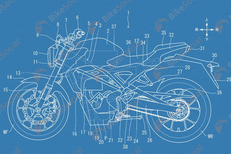 Patent reveals Honda CB125R-based electric prototype