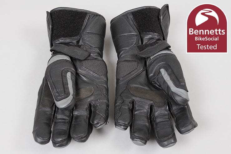 Red Waterproof Protective Gloves Motorcycle Motorbike Gloves Polar Force Leather