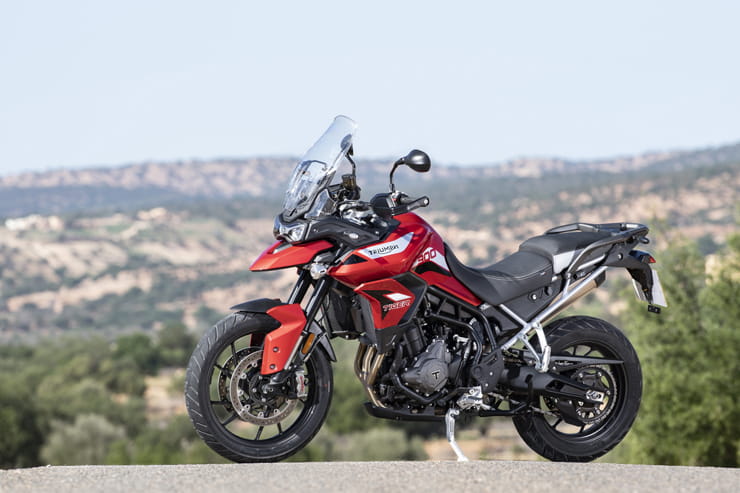 the 2020 Tiger 900 is nothing if not new, new and genuinely, innovatively, definitively, never-been-seen-before new.