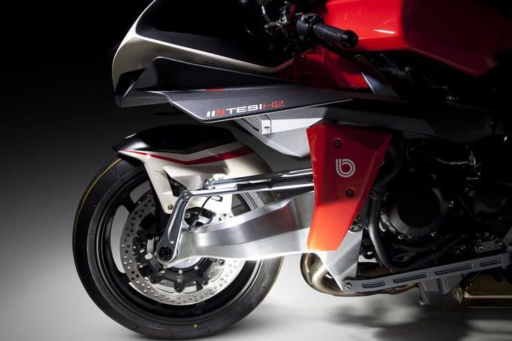 Kawasaki-powered, supercharged, hub-steered Bimota Tesi H2 is predictable insane