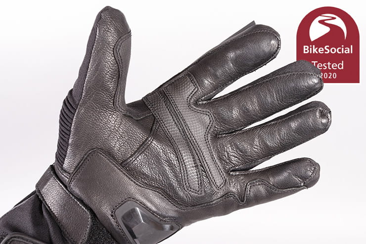 Waterproof, heated, armoured gloves powered from the bike battery or their own portable units