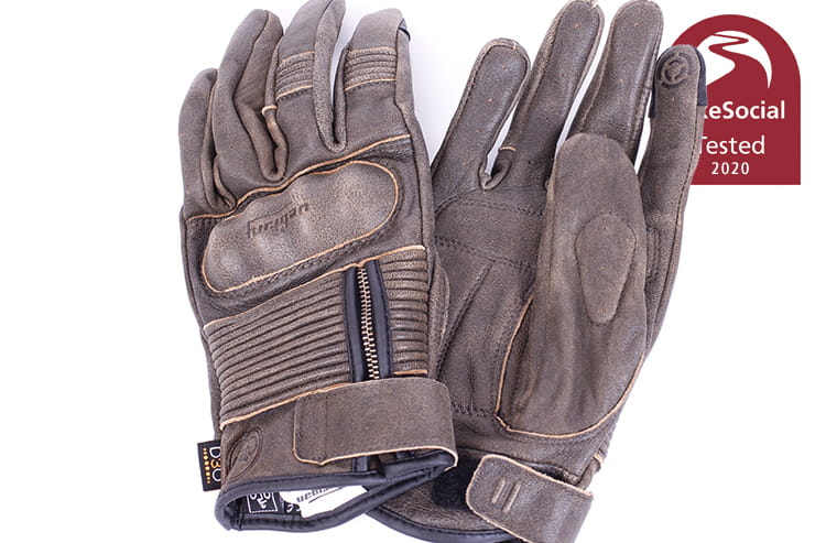 Furygan James D3O All Season Waterproof Motorcycle Gloves Rust Brown