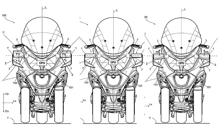 Moving winglets could help future two and three-wheelers tip into corners