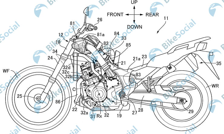 A supercharged version of Honda’s Africa Twin is being developed at the firm’s R&D facility in Japan – as revealed in new documents filed with the Japanese Patent Office.