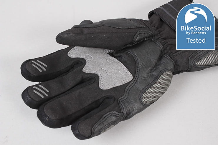 Waterproof Protective Gloves Motorcycle Motorbike Gloves Polar Force Leather 
