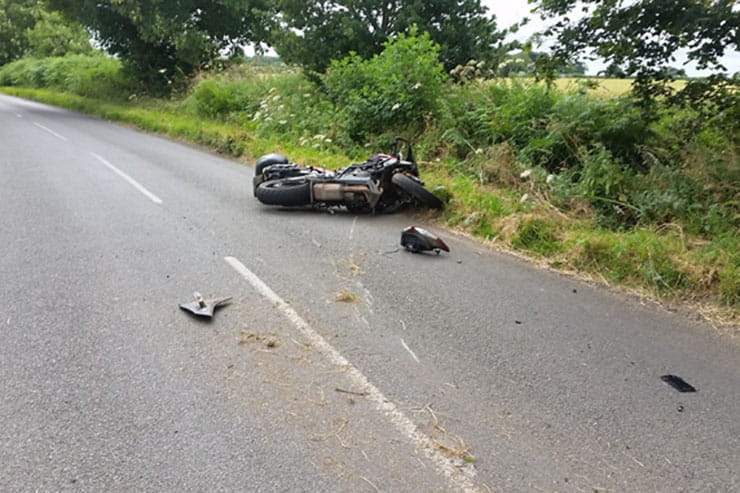 Crash accident dropped binned motorcycle what next_10