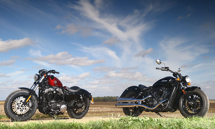 Harley-Davidson Forty-Eight and Indian Scout Sixty