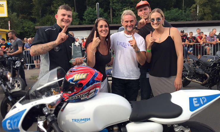 Carl Fogarty and the Triumph team take victory
