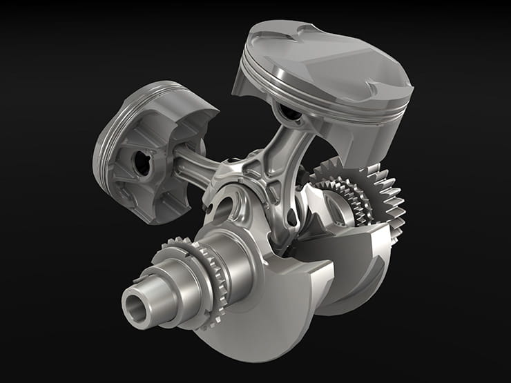 Ducati Superquaddro crank and pistons