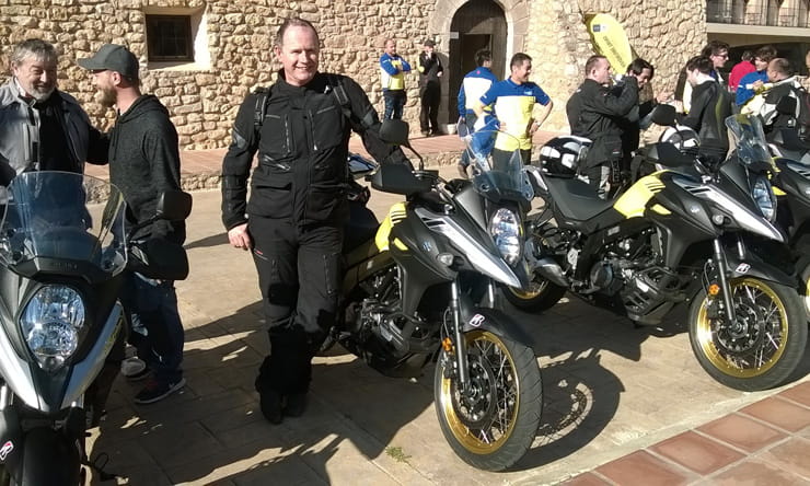 Phil west at the launch of the 2017 Suzuki V-Strom 650