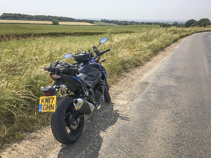 2017 Suzuki GSX-S750: The longest day: a rest at the side of the road